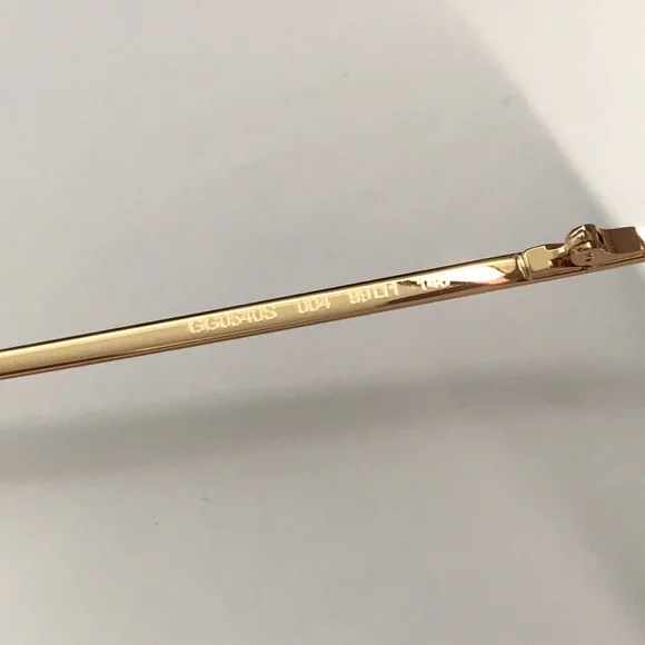 Gucci GG0540S 004 Beige Oversized Shield Sunglasses Orange Mirror - Picture 12 of 14